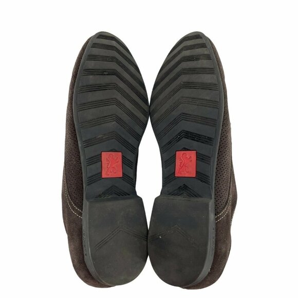 Bugatchi Oxford Shoes Men's Sz 10 Derby Wingtip Perf Lace up Suede Dark Brown - Picture 8 of 11